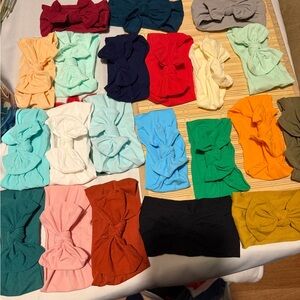 Colorful Bow Headbands Set